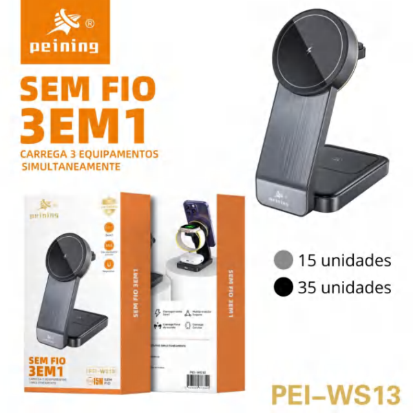 CARREGADOR INDUCAO 3 IN 1
