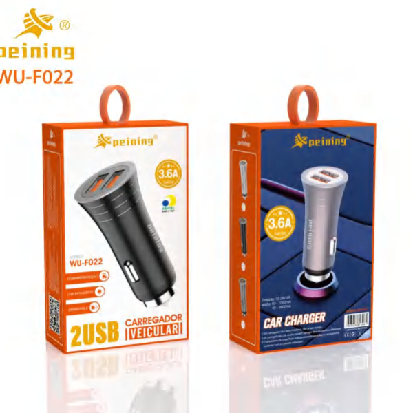CARREGADOR VEICULAR 2 USB