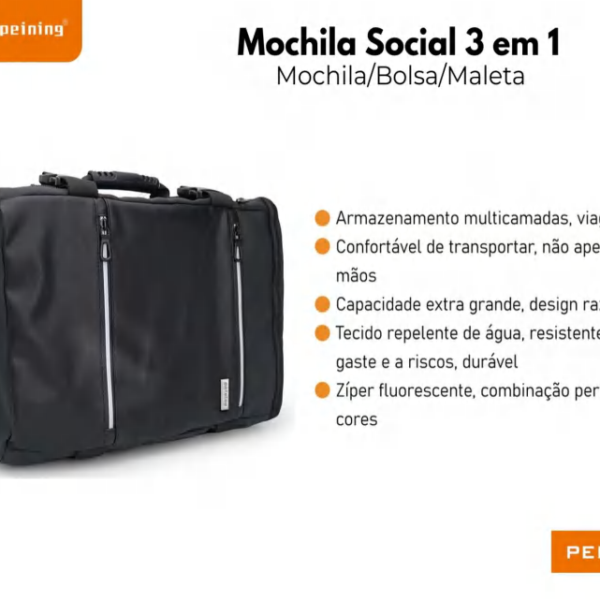 MOCHILA SOCIAL 3 EM 1