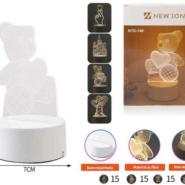 LUMINÁRIA 3D LED ACRÍLICO