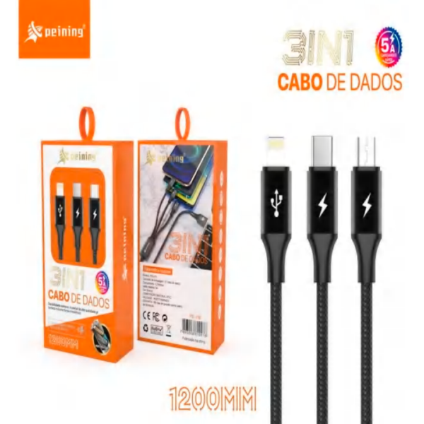 1.2M 3 IN 1 CABO DE DADOS