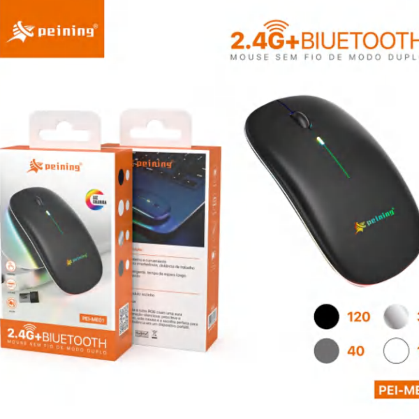 MOUSE BT SEM FIO COR PRETO