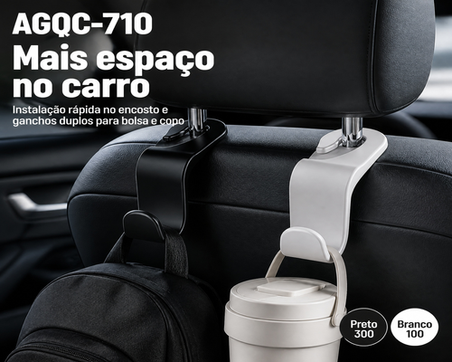 Gancho Organizador para Cabiceira de Carro