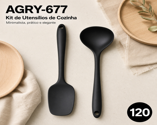 Kit Concha e Espatula de Silicone