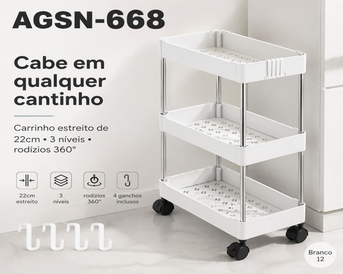Carrinho Organizador Multiuso