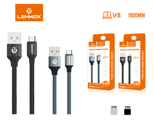 Cabo Carregador USB V8