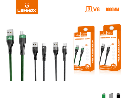 Cabo Carregador USB V8