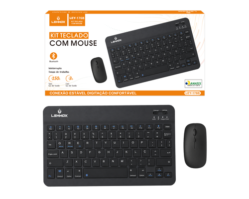 Kit Teclado e Mouse sem Fio