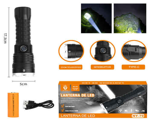 Lanterna Tatica LED Recarregavel